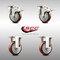 Service Caster 4 Inch 316SS Maroon Polyurethane Swivel Plate Caster Lock Brake 2 Rigid, 2PK SCC-SS316TTL20S414-PPUB-MRN-2-R-2 - alternate 4